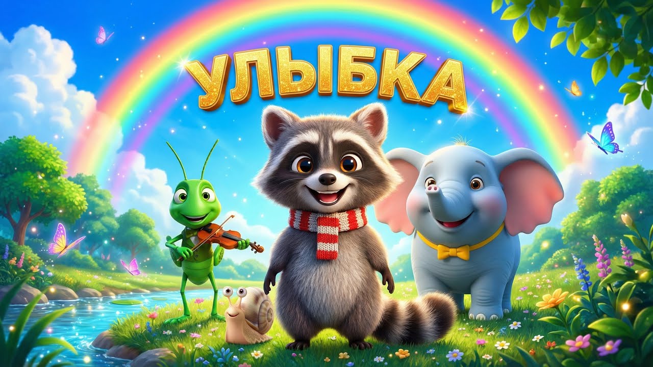 Улыбка😊 | От Улыбки Станет Всем Светлей | Крошка Енот | Детская песня ...