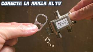 Increíble! Tv gratis solo conectando una anilla de Lata al Televisor