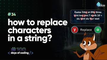 How to replace characters in a string? Tekie Byte #34