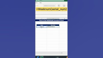 How To Use WEEKNUM Formula #msexcel #shortsvideo #excel #shortsfeed #shorts #exceltricks #tricks