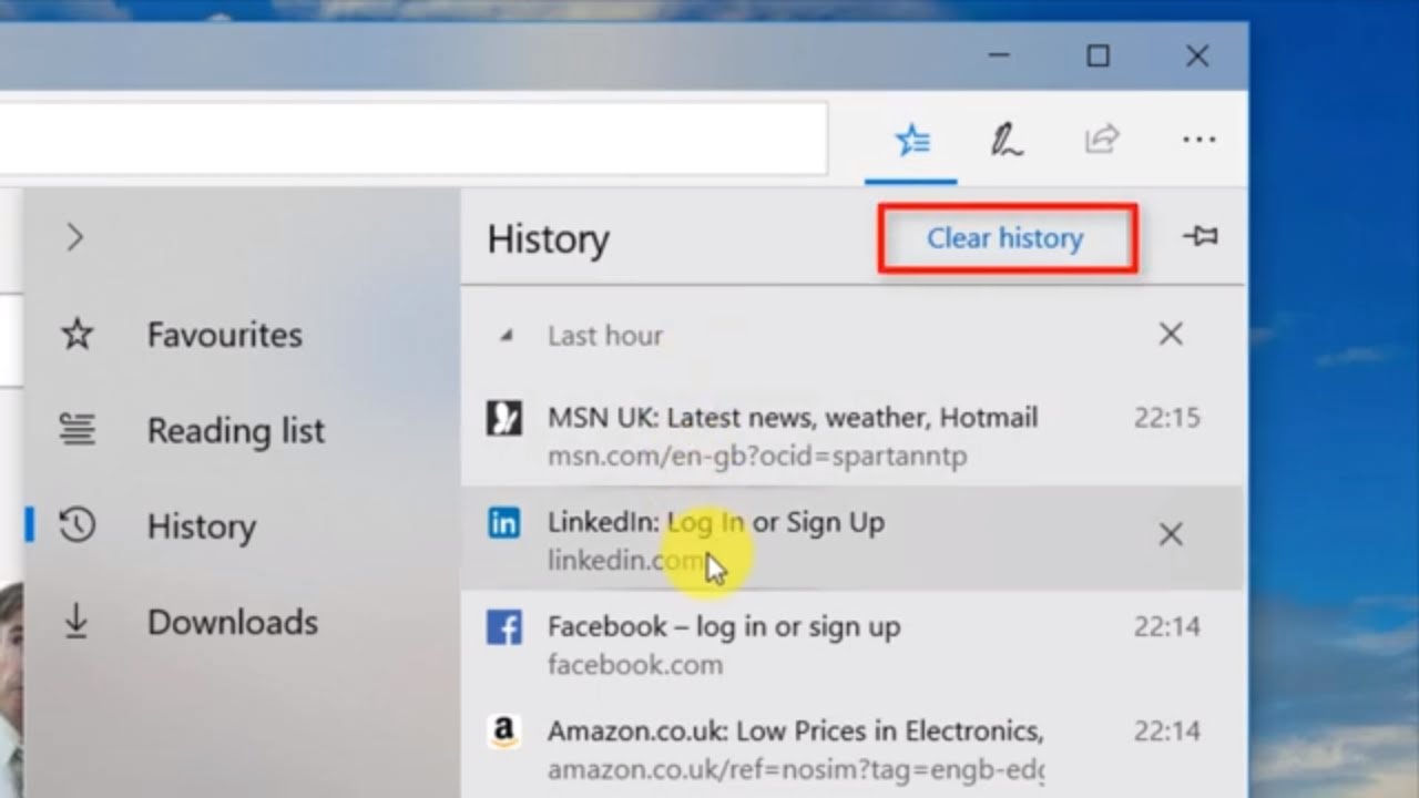 How To Delete History In Microsoft Edge