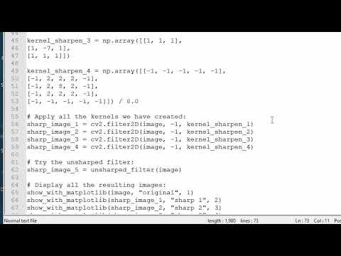 【PYTHON OPENCV】Comparing different methods for sharpening images