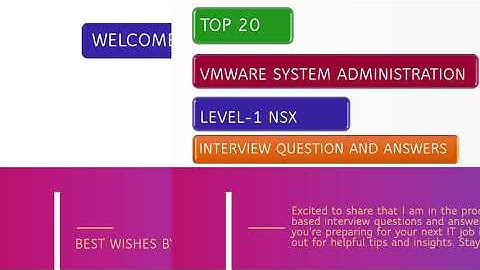 VMware System Administration Interview Questions & Answers | Level 1 - Beginner to Intermediate