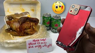 😂My fan : Please Help Restoration My iPhone 13 mini  - 😋🍗thank you fan for amazing gift