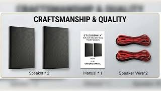 STUDIOFINIX Ultra Slim 5.25 Inch 240W Wall Mount Speakers