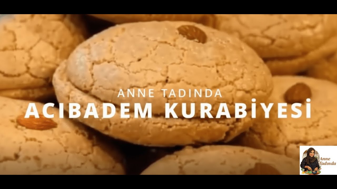 EV YAPIMI ACIBADEM KURABİYESİ-HOMEMADE ALMOND COOKIES.