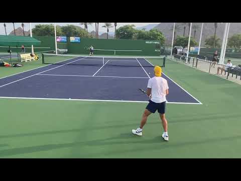 Holger Rune | 2021 Indian Wells Practice | Court Level