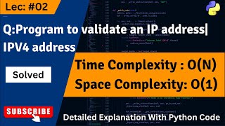 Validate an IP Address #02 | Python | GFG | Hindi Version🔥🔥