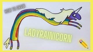 How to draw Lady Rainicorn ✏️🏳️‍🌈 From Adventure Time screenshot 3