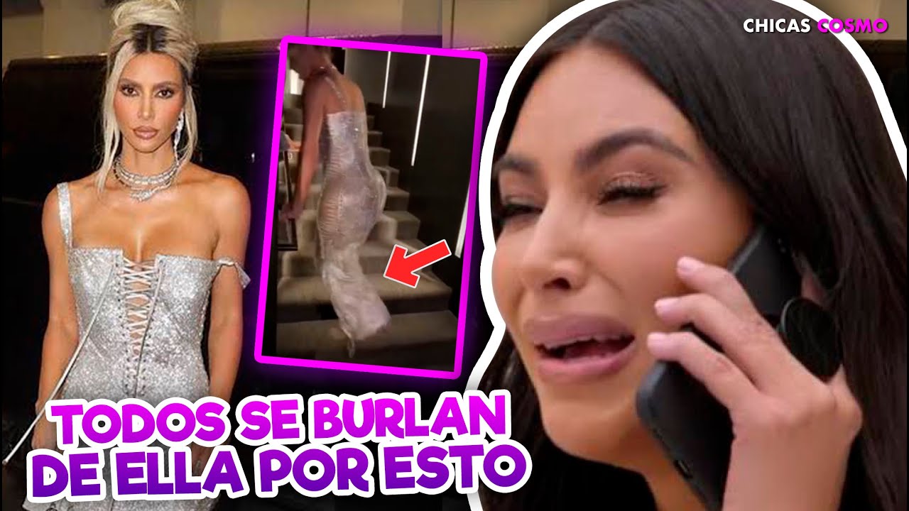 KIM KARDASHIAN SE VUELVE LA BURLA DE INTERNET AL SUFRIR INCÓMODO MOMENTO CON VESTIDO MUY AJUSTADO