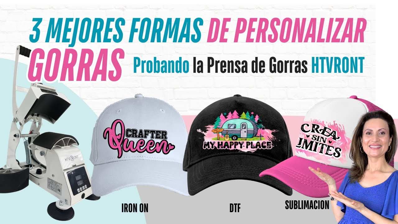 3 Mejores Formas de Personalizar Gorras con la Prensa HTVRONT {Unboxing, Configuración y Tutorial}