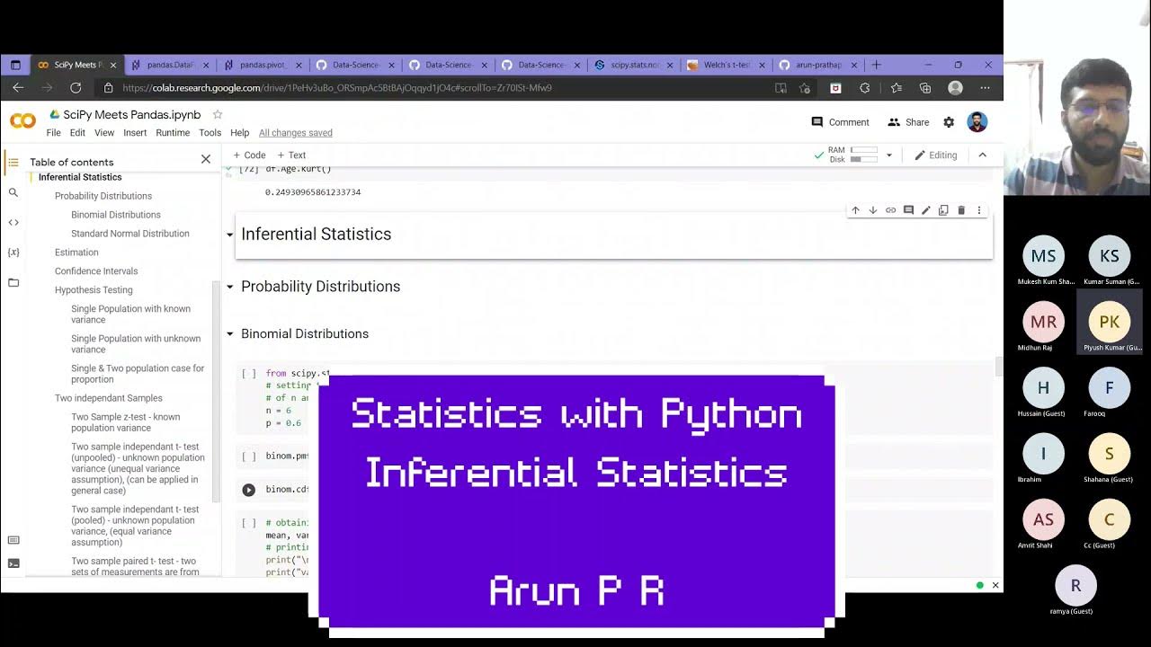 Session 5D - Inferential Statistics with Python - YouTube