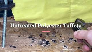 Untreated Polyester Taffeta: Testing The Fire-Retardant Properties