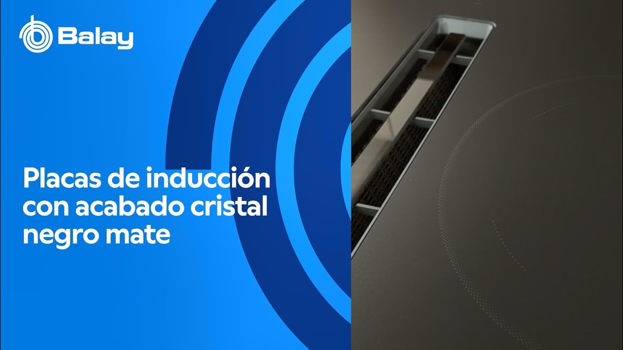 Placas de inducción con acabado cristal negro mate