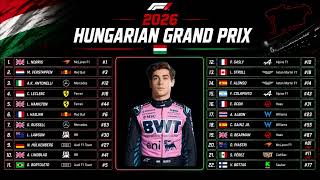 Risultati del Gran Premio d'Ungheria 2026 🇭🇺 | Classifica Completa della Gara | F1 2026