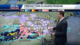 Hour-by-hour snow, wintry mix projections