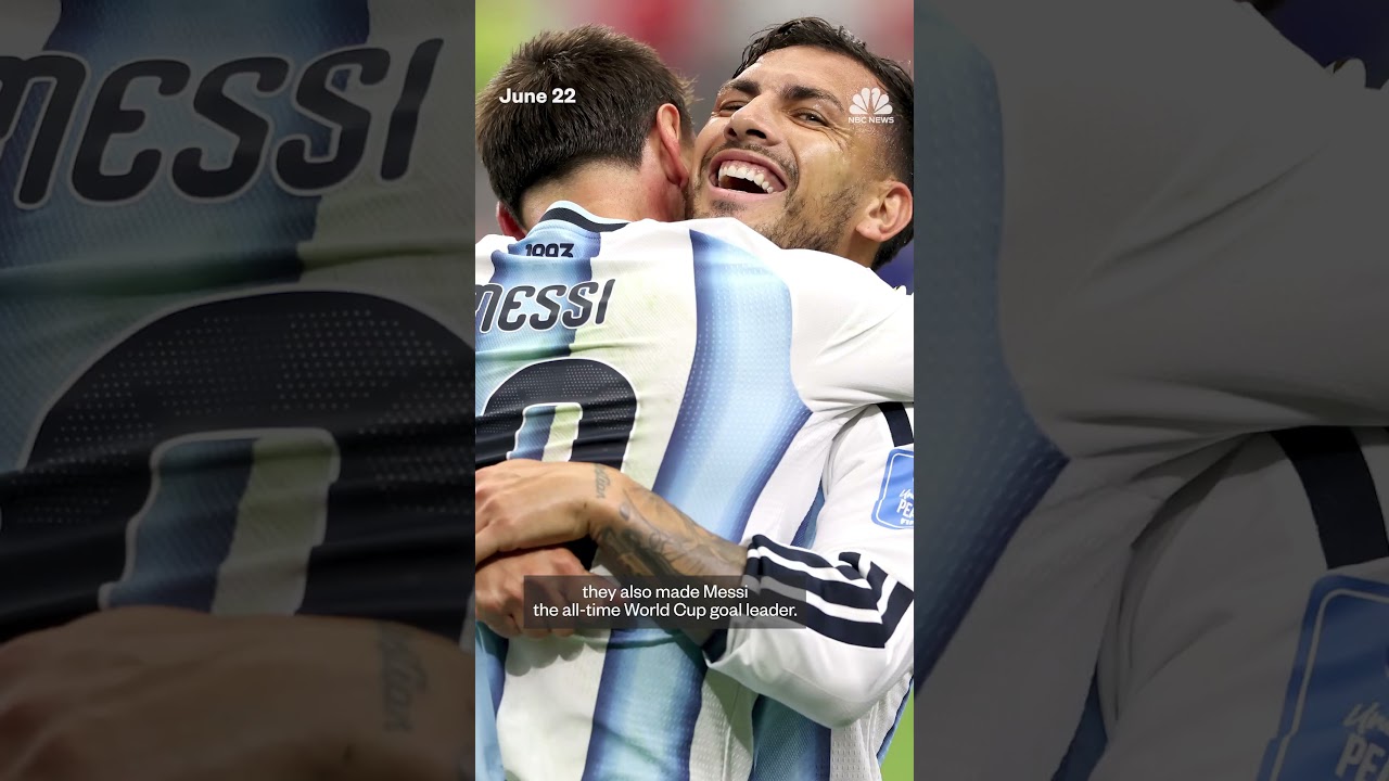 Lionel Messi breaks the record for career goals scored at the World Cup