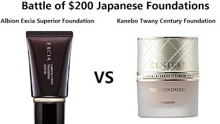 Battle of $200 Japanese Foundations - Kanebo Twany Century VS Albion Excia Superior Cream Foundation