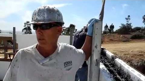 Fox Blocks Insulated Concrete Forms Pour Day With GC and Sub Comments.avi
