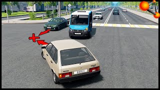 LAST TURN! CAR CRASH IN CITY! - BeamNg Drive