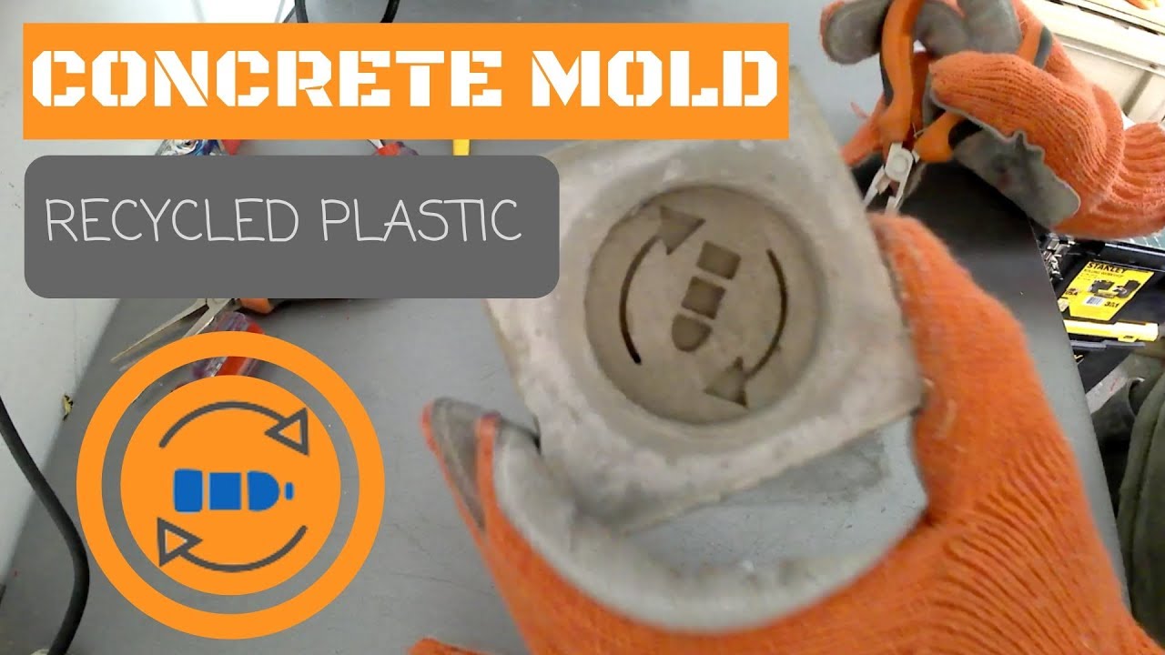 Making a concrete mold for recycled plastic (HDPE) - YouTube