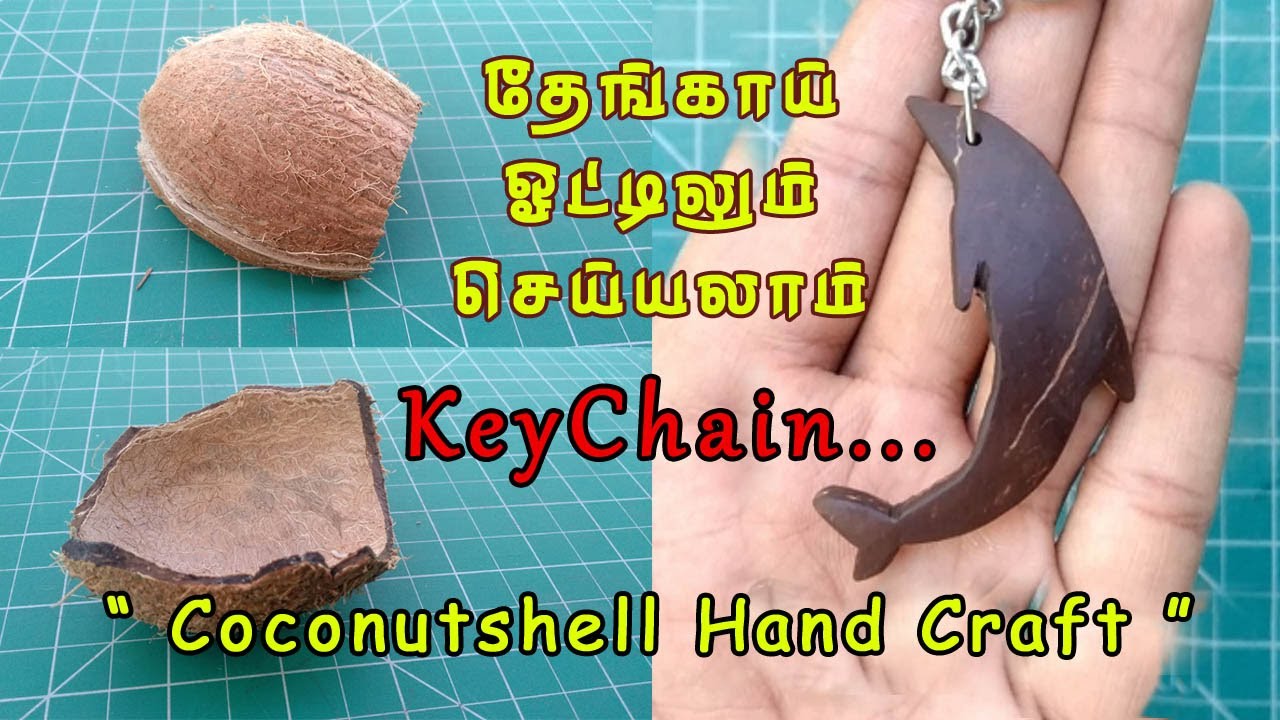 Fish Keychain from Waste Coconutshell / How to make Fish Keychain/ Tamilcrafts YouTube