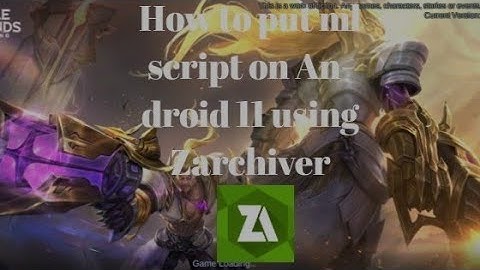how to put ml script on Android 11 using Zarchiver...