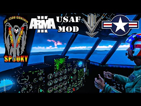 AC-130 Pilot Cockpit View and Landing - POV ASMR - USAF Mod - United States Air Force - ARMA 3