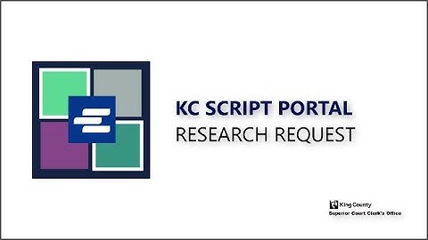 KC Script Portal - Research Request