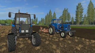Задискував поле у farming simulator 2017! Карта Курай! (мтз 80 + мтз 892)