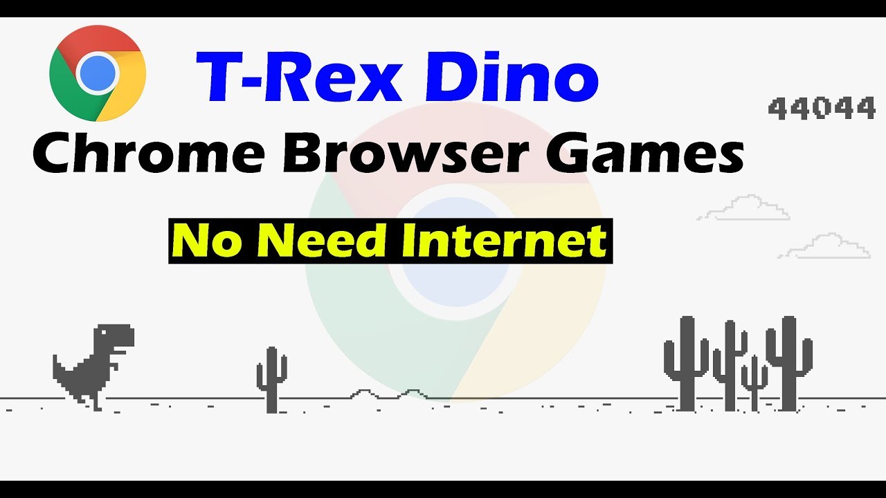 Google Chrome's Hidden T-Rex Dinosaur Offline Game