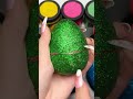 Mixing All Rainbow Glitter Giant Eggs with Painting Lollipops
