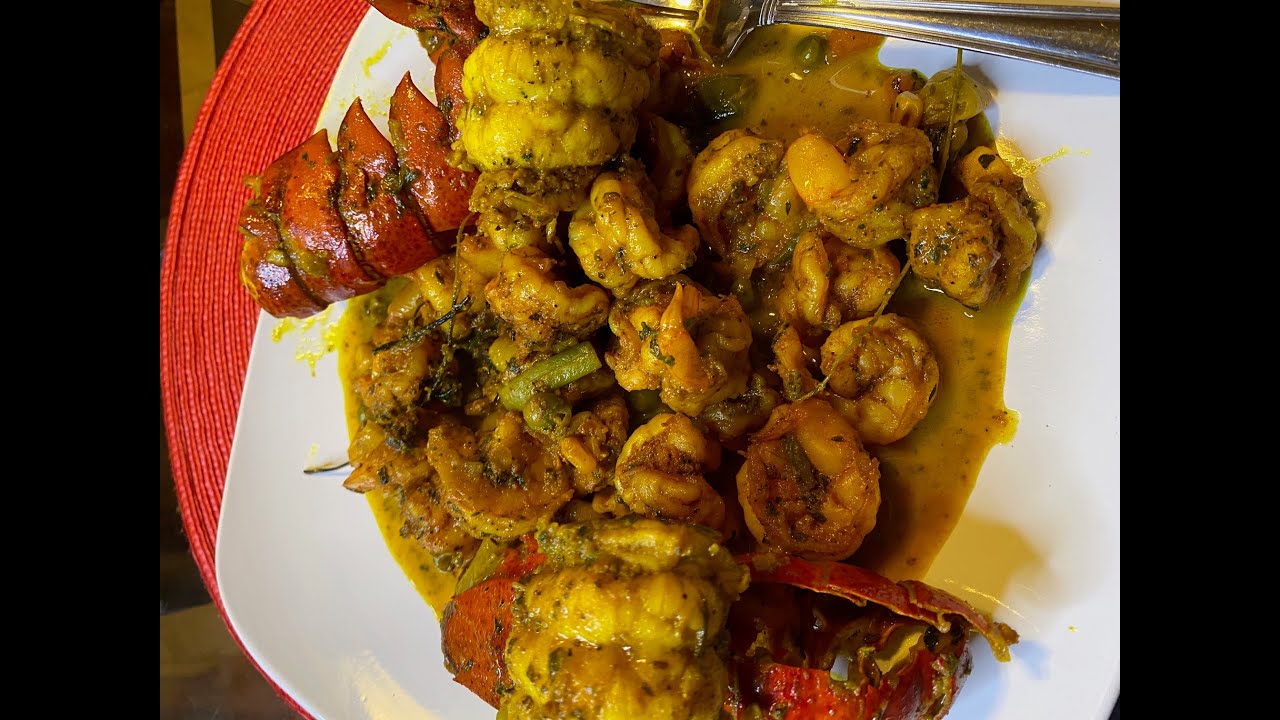 Tasty Caribbean Curry Lobster Tails With Jumbo Shrimp YouTube