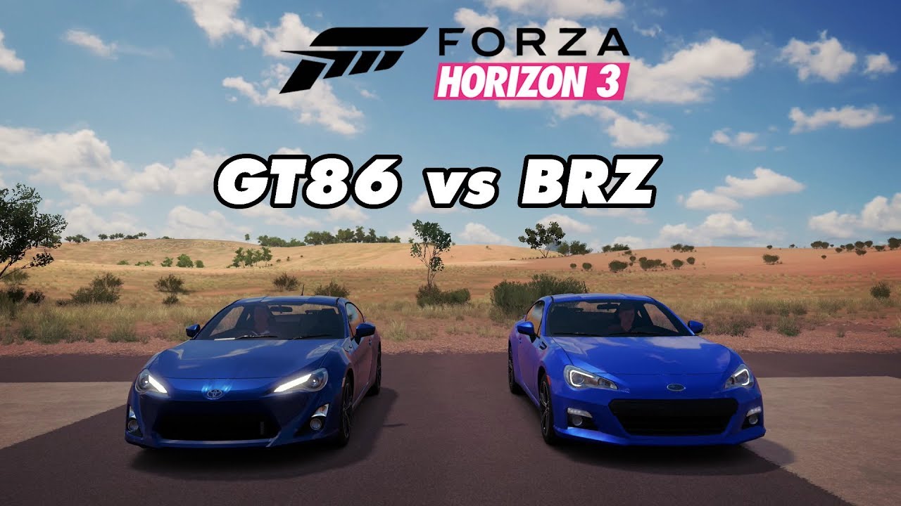 Forza Horizon 3 Drag Races 87 Toyota Gt86 Vs Subaru Brz Youtube