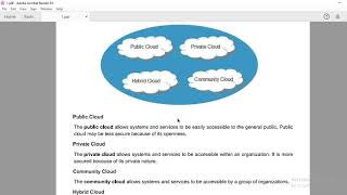 Cloud Computing : Overview,Working Models(Type)