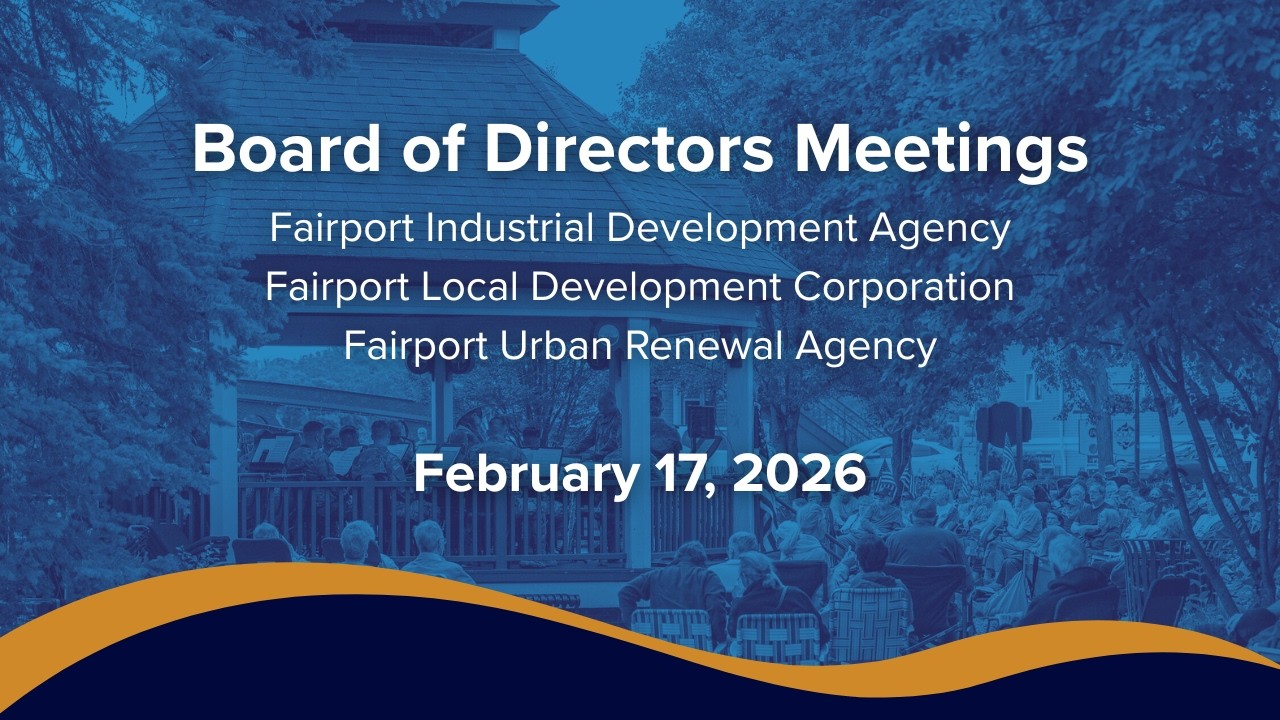 Fairport OCED Monthly Board Meeting