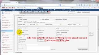 Add allergies-Emedpractice