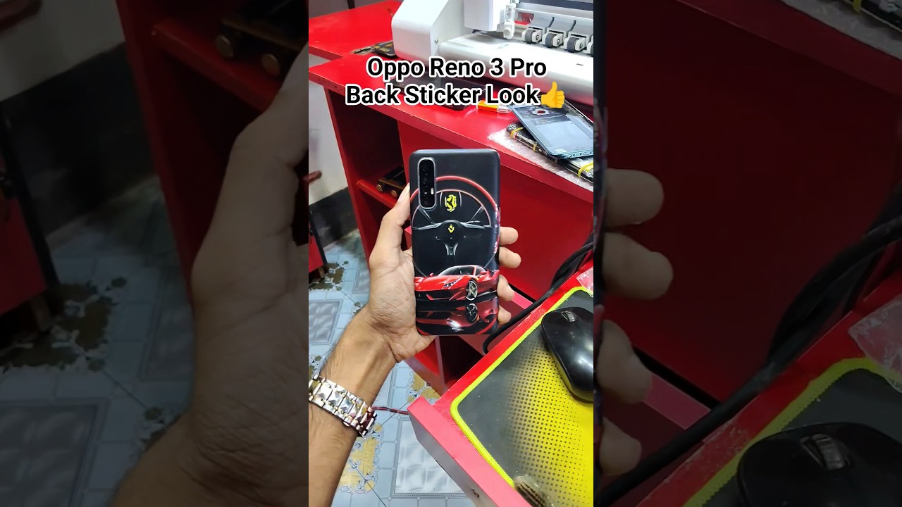 Oppo Reno 3 Pro Back Sticker Look👍#short #ytshort #new #sticker