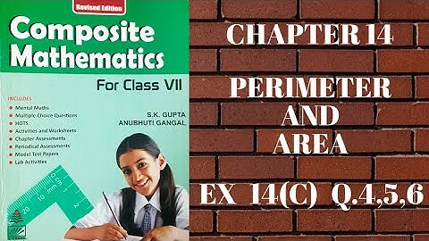 std 7 || exe 14(C) || Q.4,5,6 || Perimeter and Area || composite mathematics || s.chand