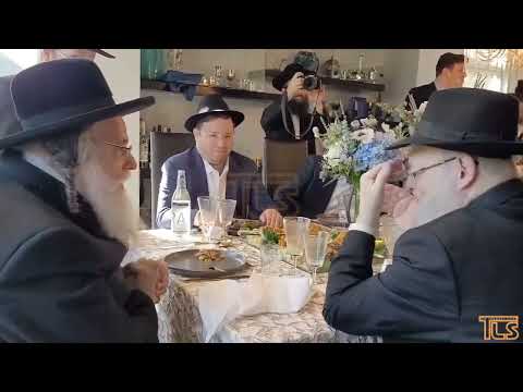 ר שאול אלטר מבקר את הפילנתרופ צ וני הרצקה סקופ הלייקווד 