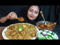 Very spicy chicken rajalachicken dum biriyanisalad eating bangali asmr girleatingshoweatingsound