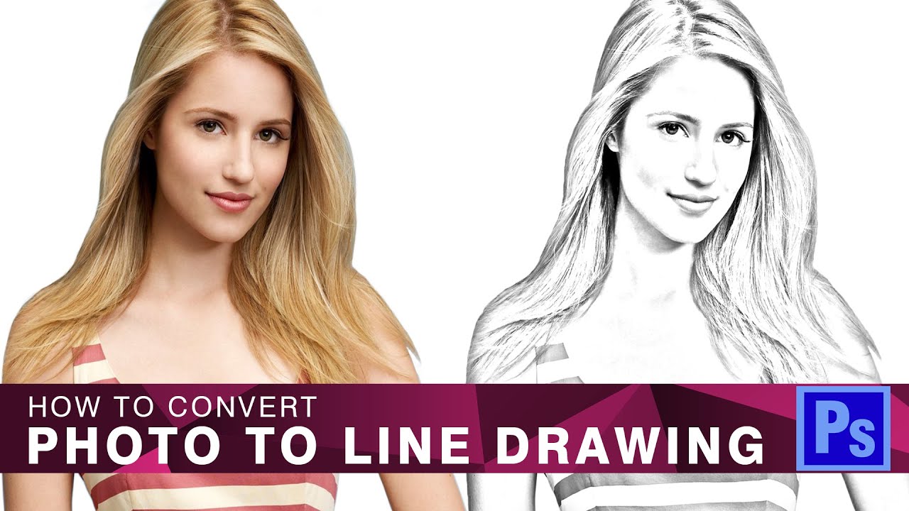 New How To Convert Photo To Line Drawing In Photoshop Youtube