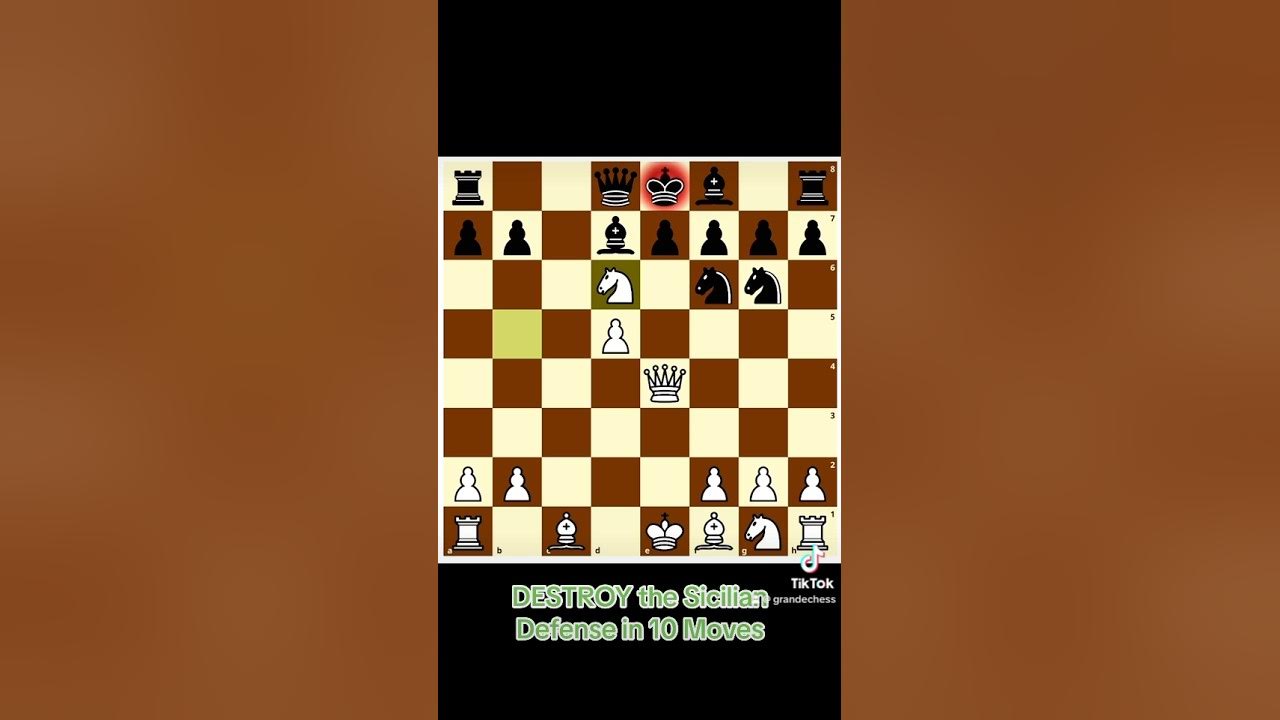 DESTROY THE SICILIAN DEFENSE #chess #chesstok #chesstiktok, sicilian  defense