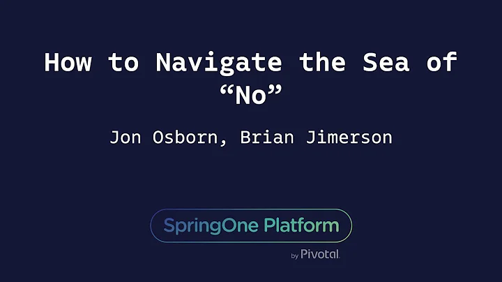 How to Navigate the Sea of "No" - Jon Osborn, Grea...