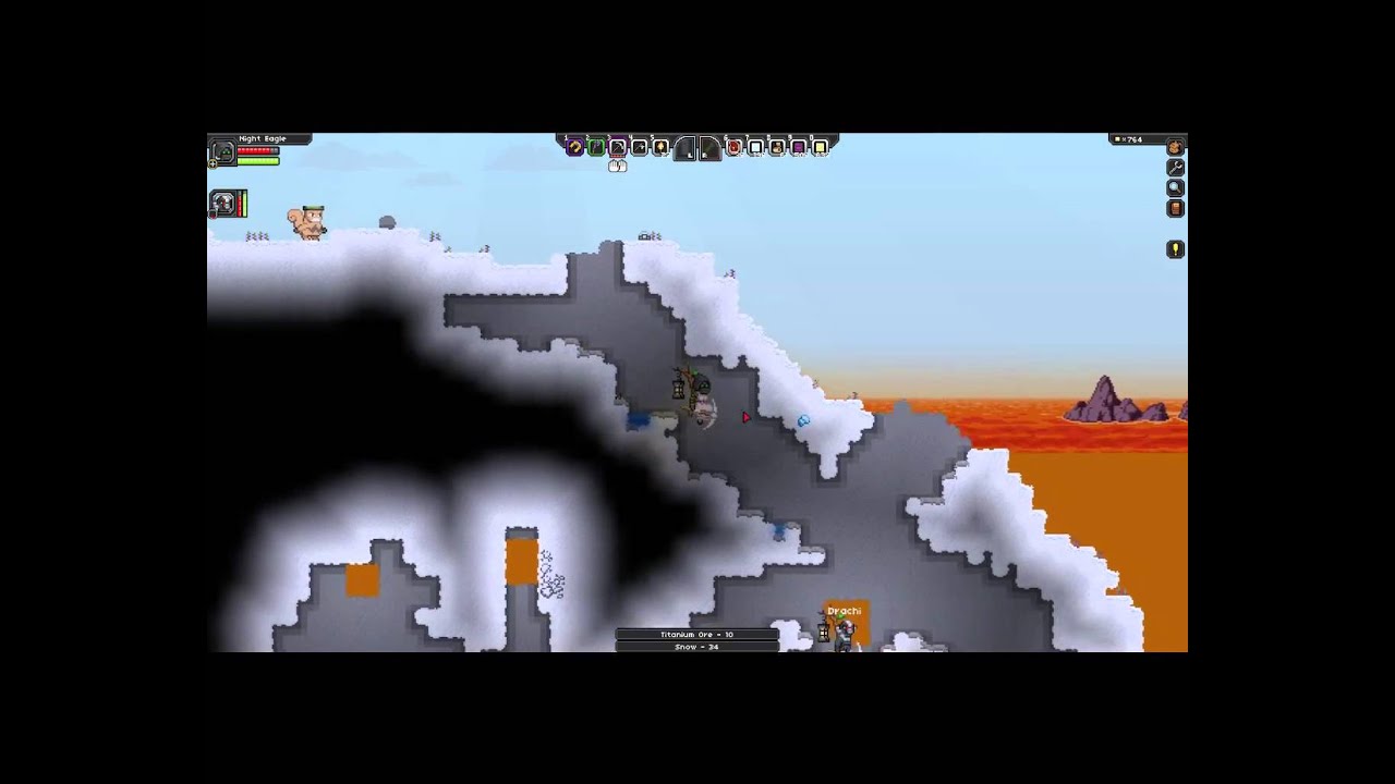 Starbound Gameplay: Magma planet on Delta sector