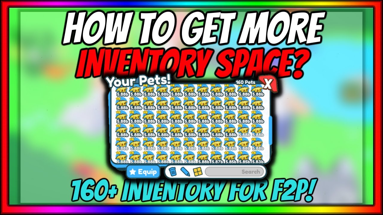 Pet SIM X Inventory. Pet Simulator x empty Inventory.