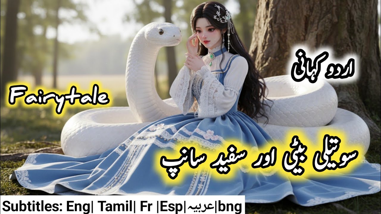 Stepdaughter and white snake💔💔 | urdu stories | Hindi fairy tales | #fairytalesstory #urdufairytales
