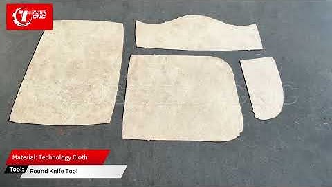 Single-layer technical fabric cutting machine with round blade