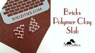 Bricks - Polymer Clay Slab easy tutorial with stencil/texture sheet