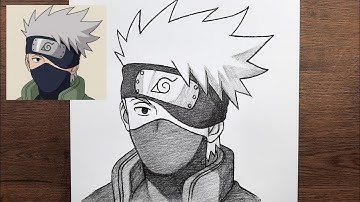 How to draw kakashı hateke - Steb by step easy anime drawing tutorial